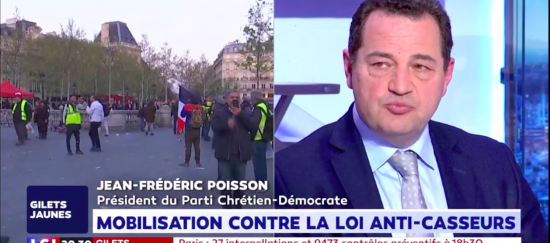 Jean Frédéric Poisson sur LCI pour le Grand Format – samedi 13 avril 2019
