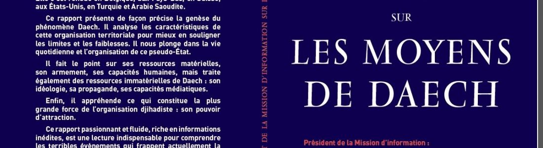 « Les moyens de Daech » – Livre paru aux Editions Equateurs.