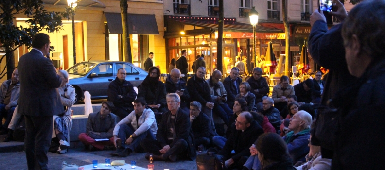 Le mardi 3 mai, avec les Veilleurs devant la Sorbonne