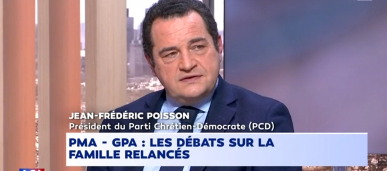 Jean-Frédéric Poisson sur LCI sur le débat bioéthique