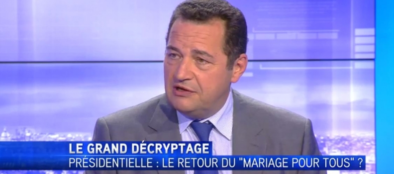 Abrogation du mariage pour tous : j’étais l’invité d’Olivier Galzi pour le Grand Décryptage sur Itélé