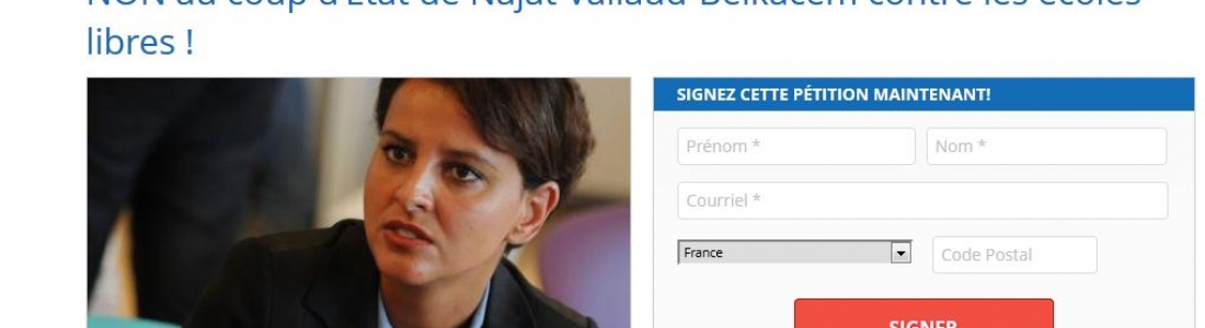 NON au coup d’Etat de Najat Vallaud-Belkacem contre les écoles libres ! Signez la pétition !