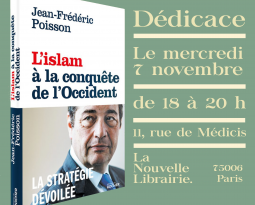 Jean-Frédéric Poisson dédicacera son dernier ouvrage à la Nouvelle Librairie le 07/11